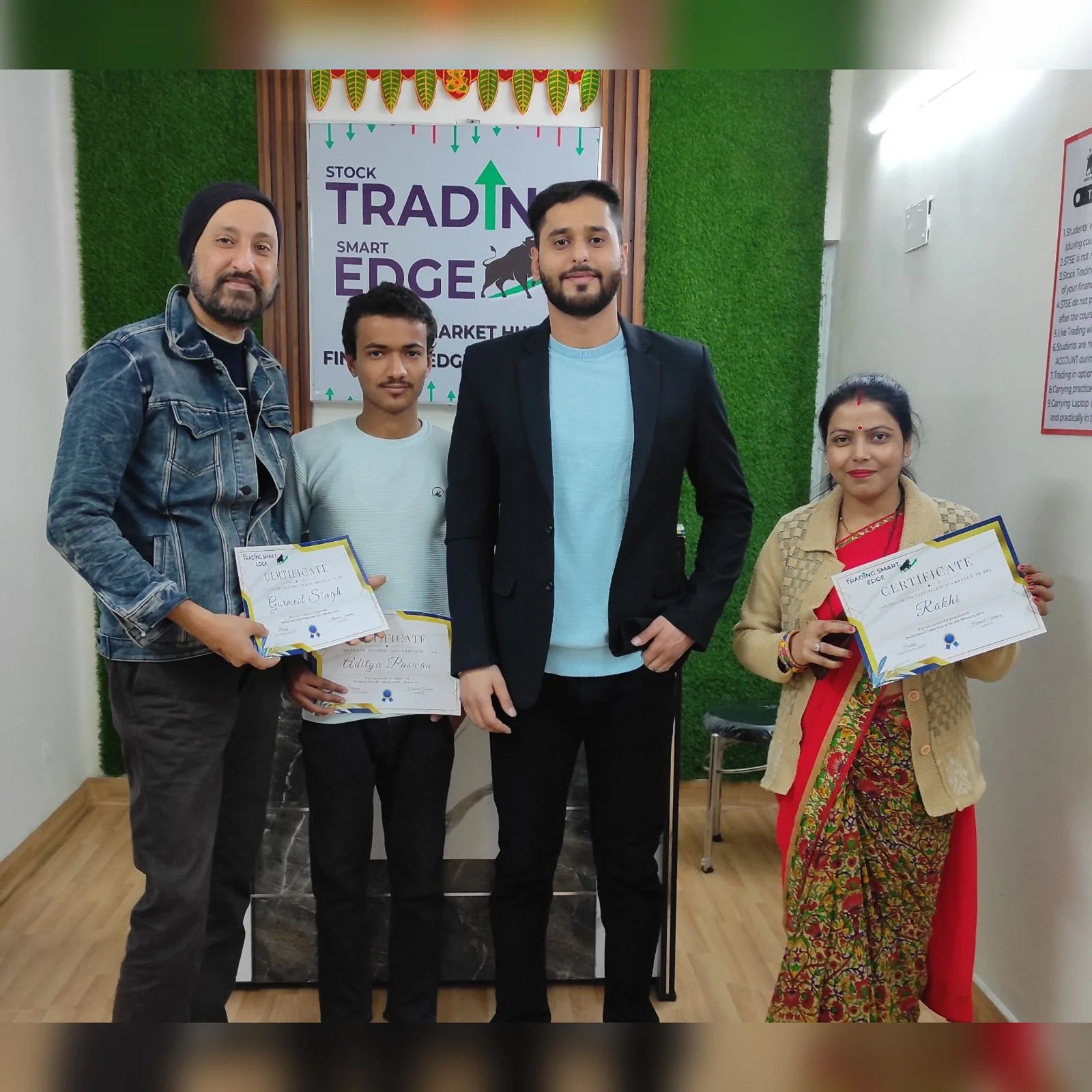 Instructor giving certificate to student 1
